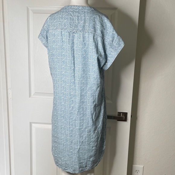 Vineyard Vines 3/4 Button Down Short Sleeve T-Shirt Mini Dress - Picture 4 of 6